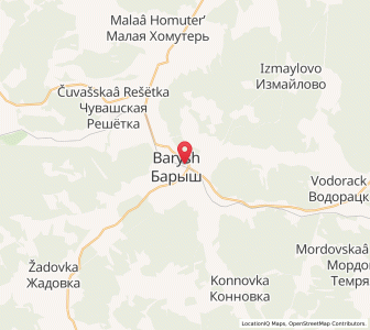 Map of Barysh, Ulyanovsk