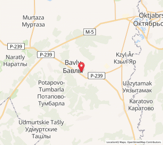 Map of Bavly, Tatarstan Republic