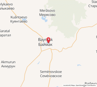 Map of Baymak, Bashkortostan Republic