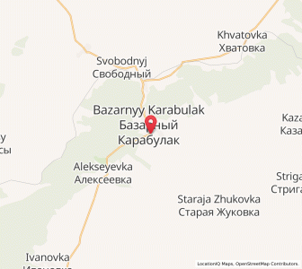 Map of Bazarnyy Karabulak, Saratov Oblast
