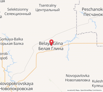Map of Belaya Glina, Krasnodar Krai