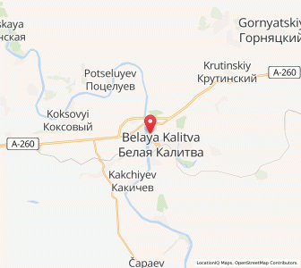 Map of Belaya Kalitva, Rostov