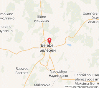 Map of Belebey, Bashkortostan Republic