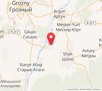 Map of Belgatoy, Chechnya