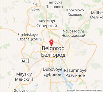 Map of Belgorod, Belgorod Oblast