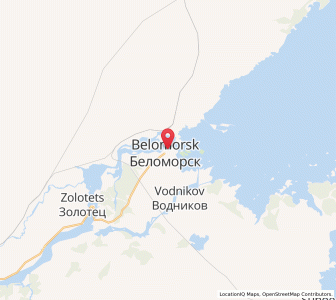 Map of Belomorsk, Karelia