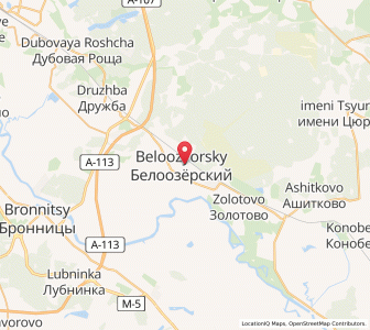 Map of Beloozyorskiy, Moscow Oblast