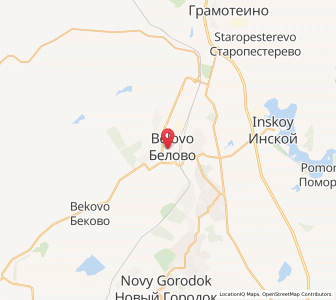 Map of Belovo, Kuzbass