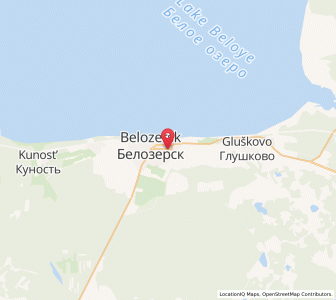 Map of Belozërsk, Vologda Oblast