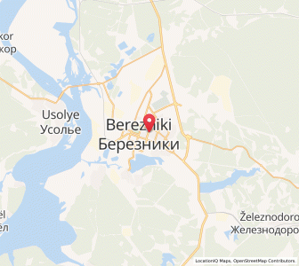 Map of Berezniki, Perm Krai