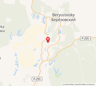 Map of Berëzovskiy, Kuzbass