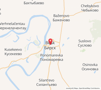 Map of Birsk, Bashkortostan Republic