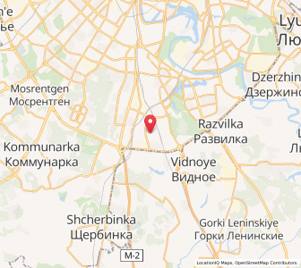 Map of Biryulëvo Zapadnoye, Moscow Oblast