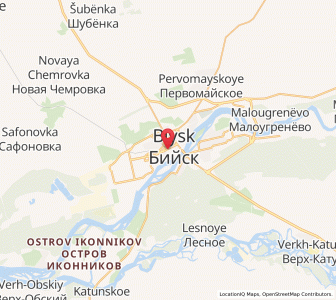 Map of Biysk, Altai Krai