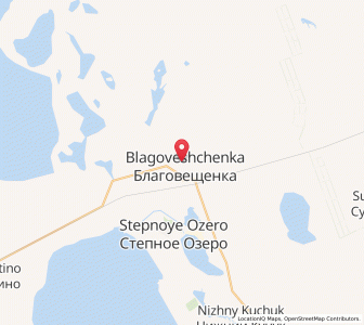 Map of Blagoveshchenka, Altai Krai