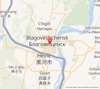 Map of Blagoveshchensk, Amur Oblast