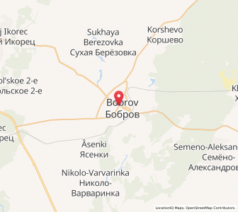 Map of Bobrov, Voronezh Oblast