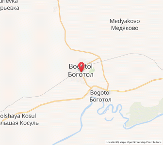 Map of Bogotol, Krasnoyarsk Krai