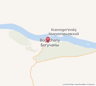 Map of Boguchany, Krasnoyarsk Krai