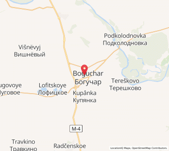 Map of Boguchar, Voronezh Oblast