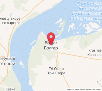 Map of Bolgar, Tatarstan Republic