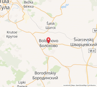 Map of Bolokhovo, Tula Oblast