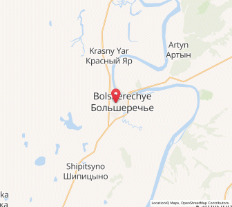 Map of Bol’sherech’ye, Omsk Oblast