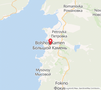 Map of Bol’shoy Kamen’, Primorye