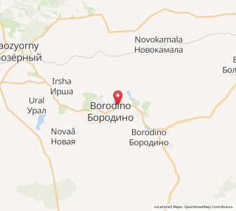 Map of Borodino, Krasnoyarsk Krai