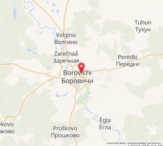 Map of Borovichi, Novgorod Oblast