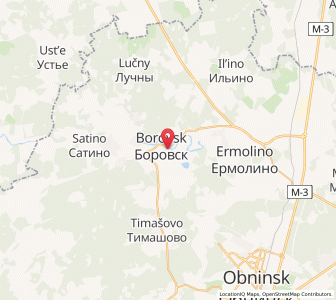 Map of Borovsk, Kaluga Oblast