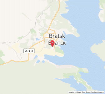 Map of Bratsk, Irkutsk Oblast