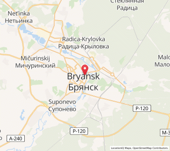 Map of Bryansk, Bryansk Oblast
