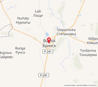 Map of Buinsk, Tatarstan Republic