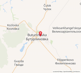 Map of Buturlinovka, Voronezh Oblast