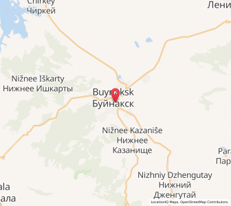 Map of Buynaksk, Dagestan