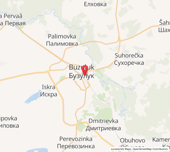 Map of Buzuluk, Orenburg Oblast