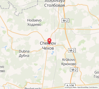 Map of Chekhov, Moscow Oblast