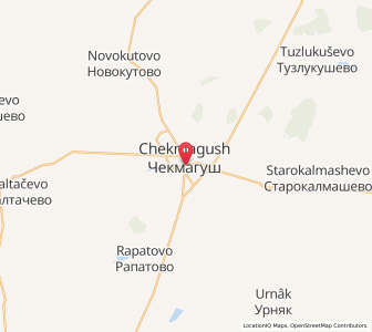 Map of Chekmagush, Bashkortostan Republic