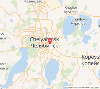 Map of Chelyabinsk, Chelyabinsk