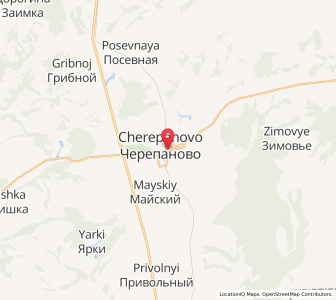 Map of Cherepanovo, Novosibirsk Oblast