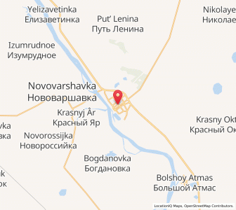 Map of Cherlak, Omsk Oblast