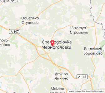 Map of Chernogolovka, Moscow Oblast