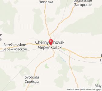 Map of Chernyakhovsk, Kaliningrad Oblast