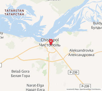 Map of Chistopol’, Tatarstan Republic
