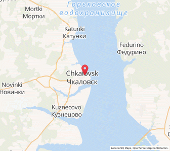 Map of Chkalovsk, Nizhny Novgorod Oblast