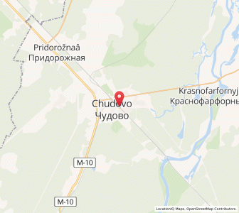 Map of Chudovo, Novgorod Oblast