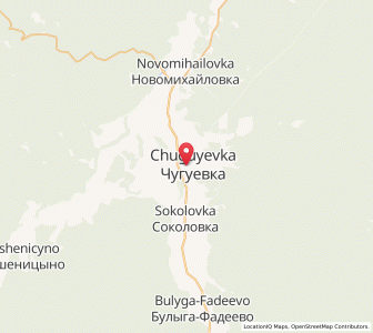 Map of Chuguyevka, Primorye