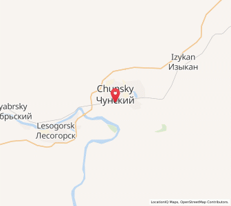 Map of Chunskiy, Irkutsk Oblast