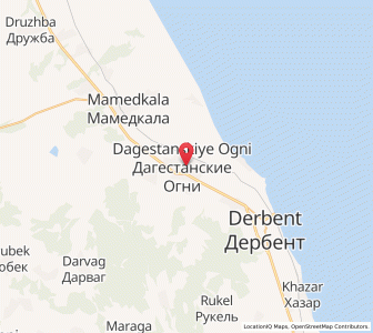 Map of Dagestanskiye Ogni, Dagestan